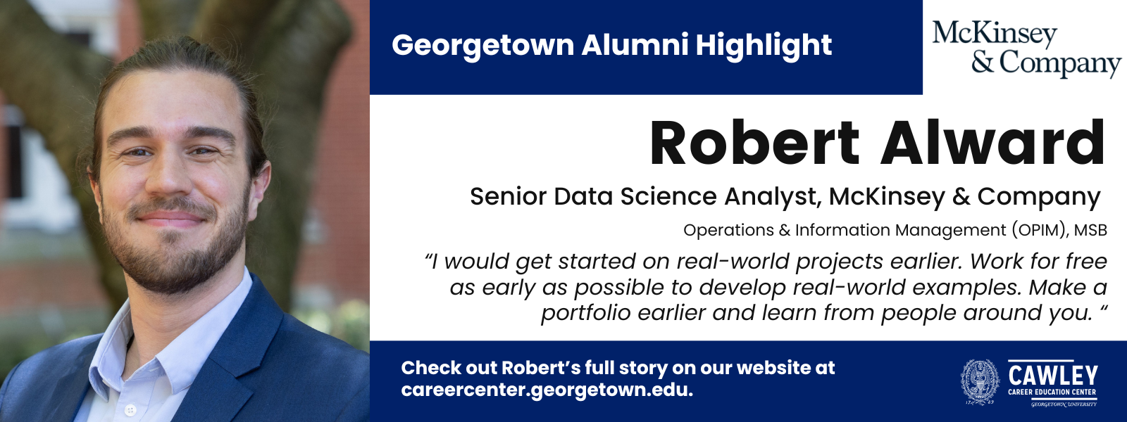 Robert Alward, Senior Data Science Analyst & MSB Alumni