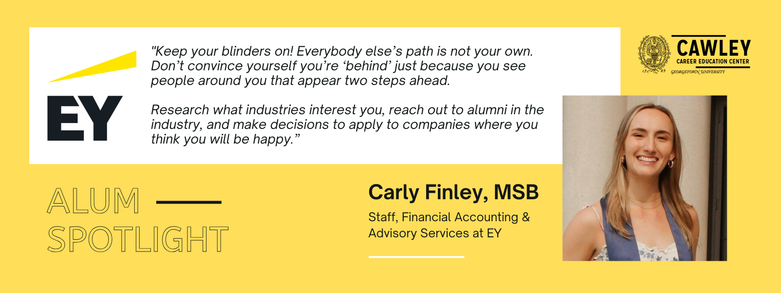 EY Alum Highlight - Carly Finley